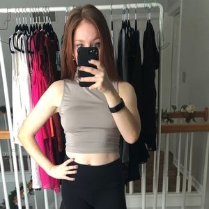 Arden B Open Back Turtleneck Crop